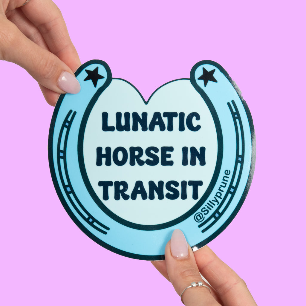 ’Lunatic horse in transit’ Bumper Sticker