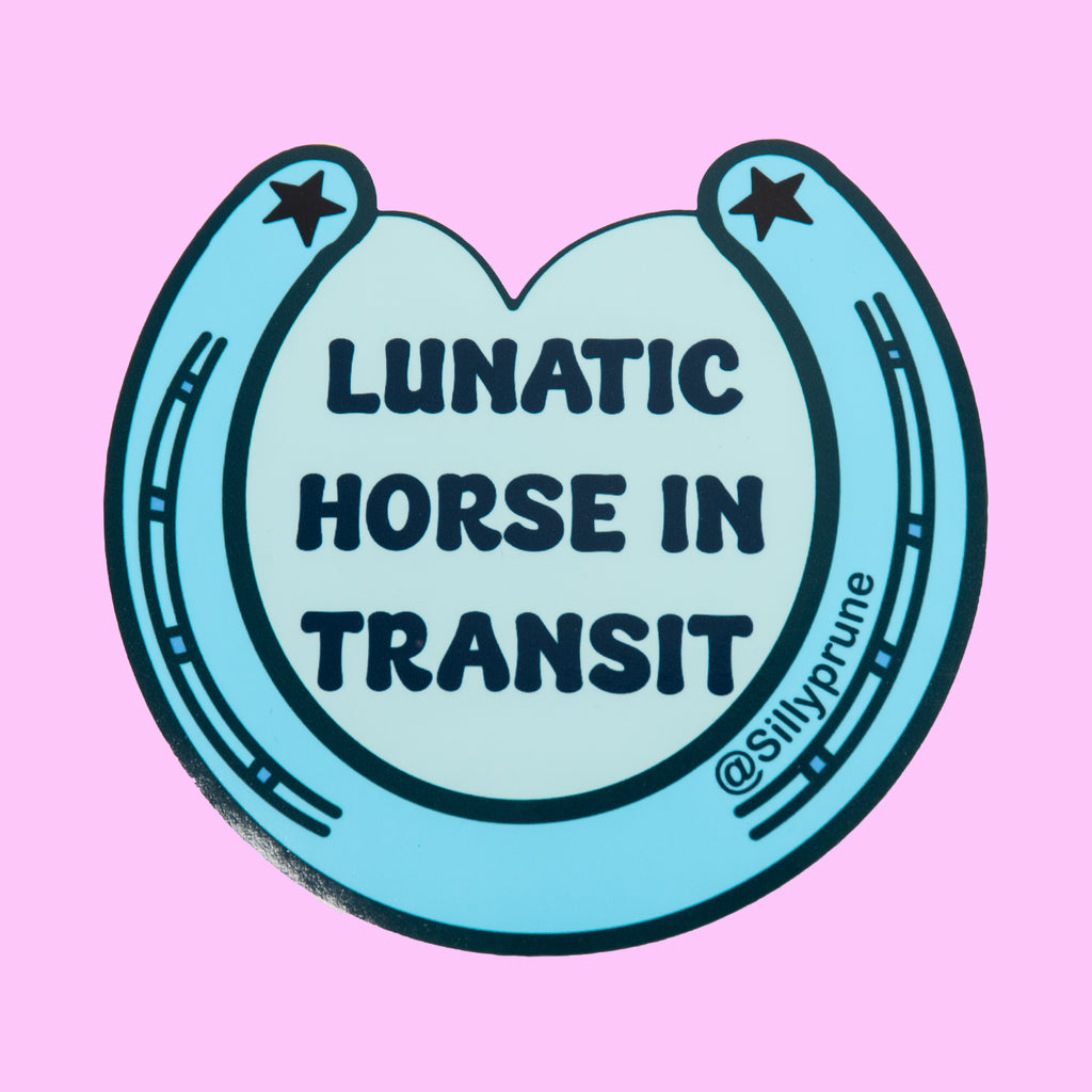 ’Lunatic horse in transit’ Bumper Sticker