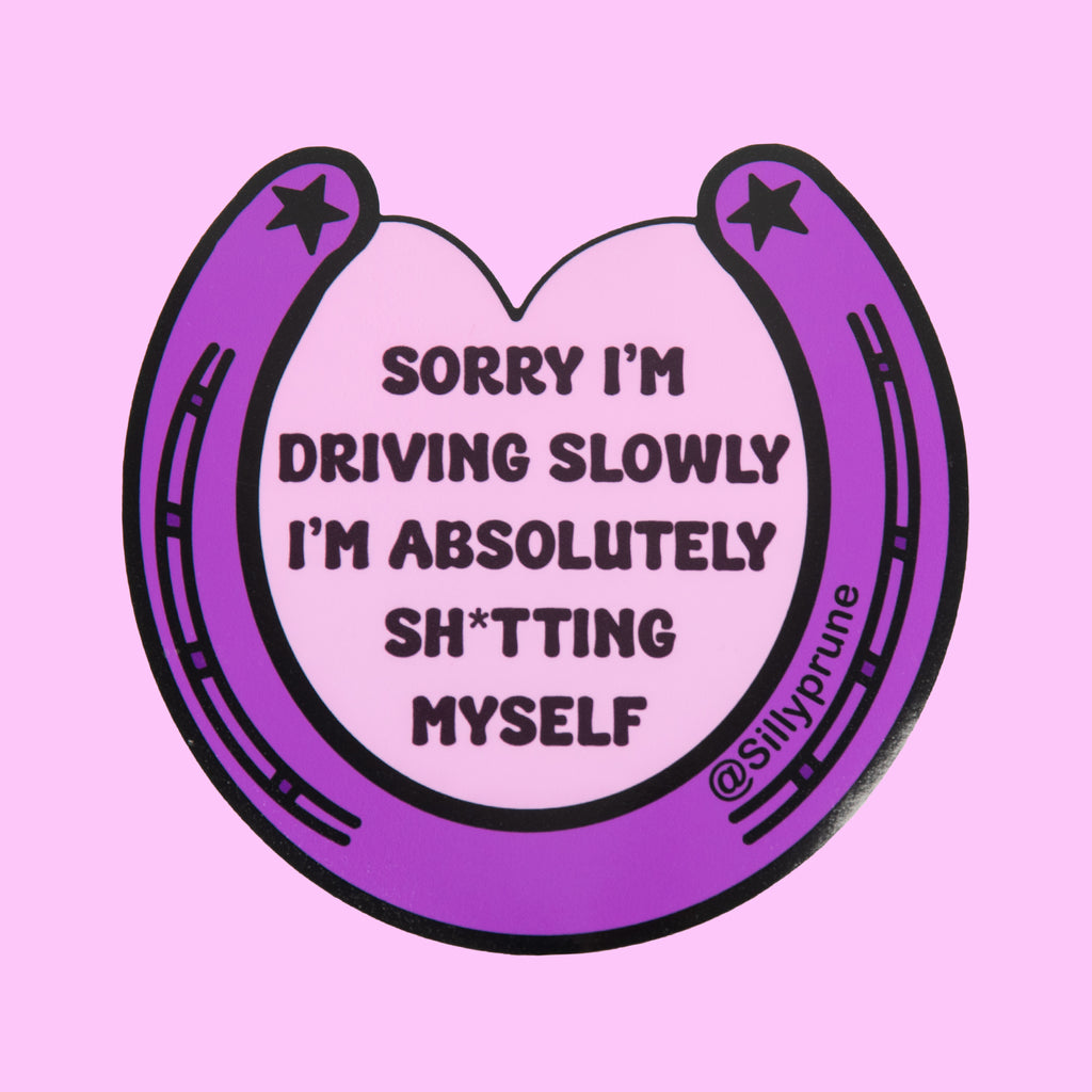 ‘Sorry I’m driving slowly’ Bumper sticker